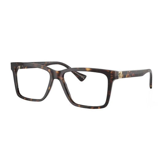 Versace 3283 108 Eyeglasses Women's Dark Havana Square Optical Frame 52mm, Havana, 52/17/140 (Copy)