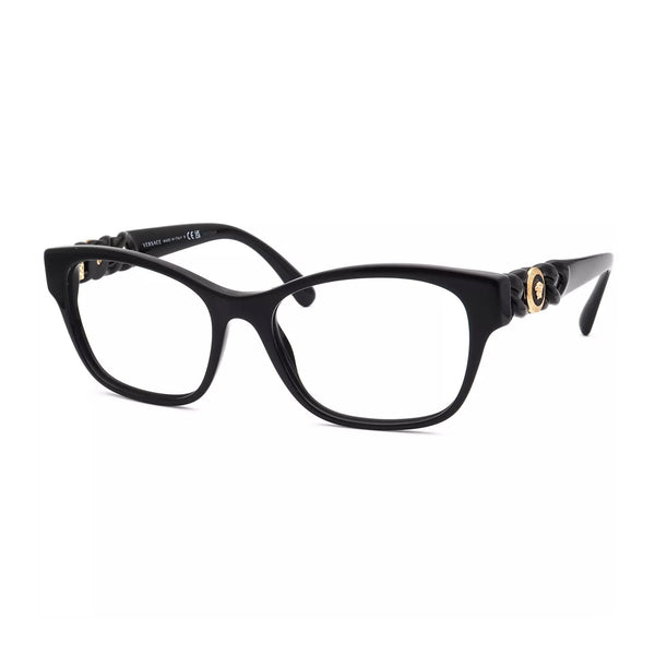 Versace Eyeglasses Mod. 3306 Gb1 Polished Black Frame Italy 54[]17 140